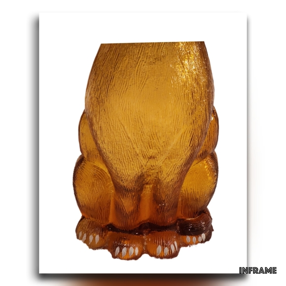 1950s Italian Amber Glass Cat Wine Decanter - Picture 8 of 10